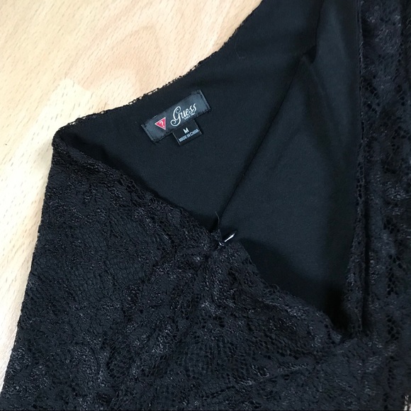 *Guess Body Hugging Lace One Shoulder Dress - Picture 3 of 6